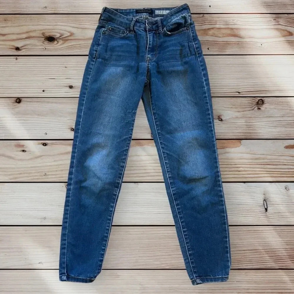 Aeropostale Women's High Waisted Jegging Jeans‎ Size 00 Short Blue Denim - Picture 1 of 4